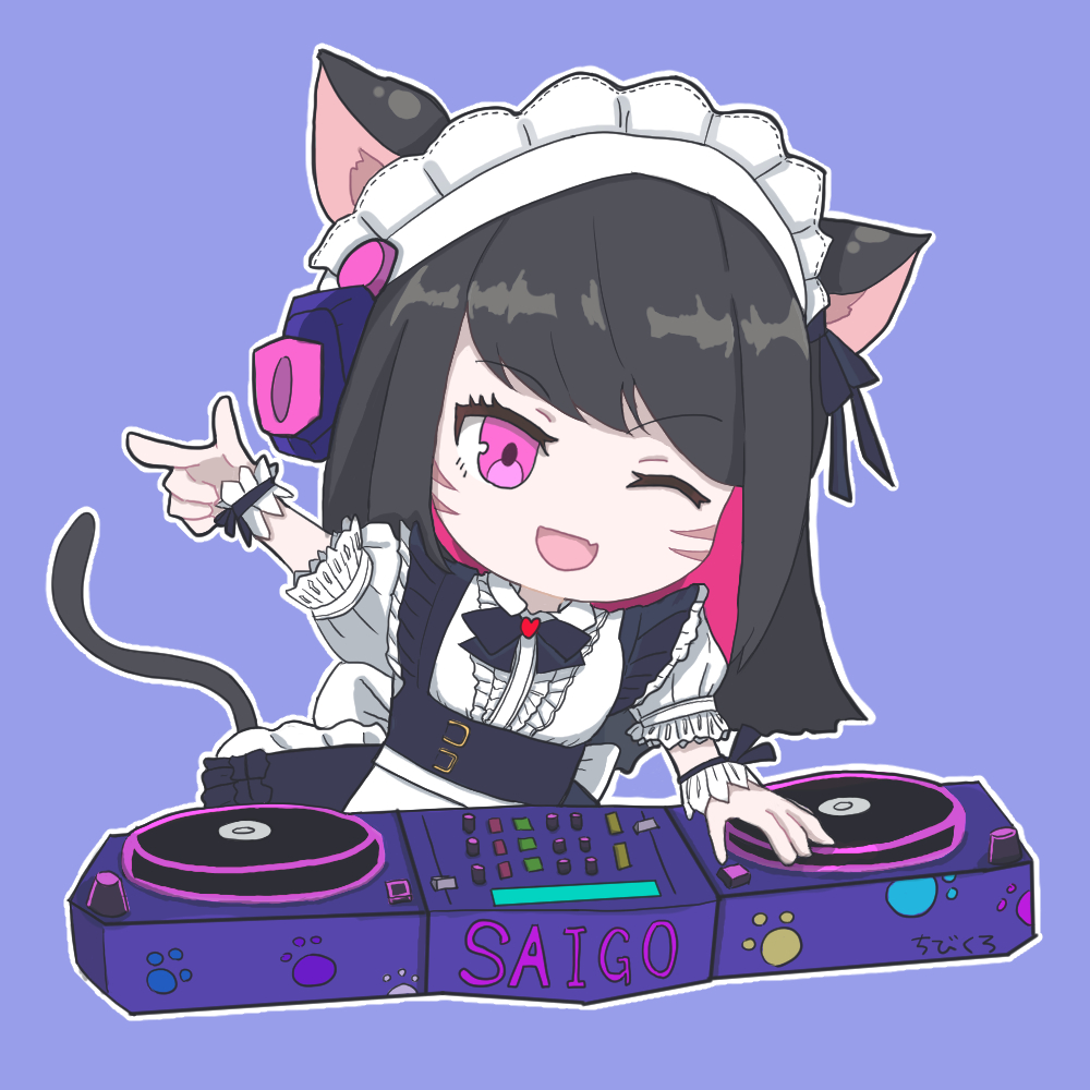 tibikuro_game's tweet photo. 配信で使用されてから、
公開しようと思ってたので僭越ながら…
さいごーちゃん(@SaigoShisya)の
DJ配信用イラストを描かせて頂きました！
https://t.co/jz0sUr6y6I

絵を描くの自体かなり久しぶりのことだったので、
クオリティはまだまだで恐縮ですが、
本人が喜んでくれてよかったー！ https://t.co/IbMzh7tPC3