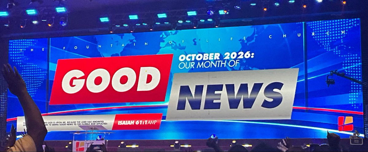 ogunleyetolu's tweet photo. October: Our Month Of:
GOOD NEWS!
Isaiah 61 vs 1 (AMP)
@TFOLC
@iamthatpj
#DivineCompensation
#WorshipAtFountain
#SundayService https://t.co/Vx4QB2h9uw