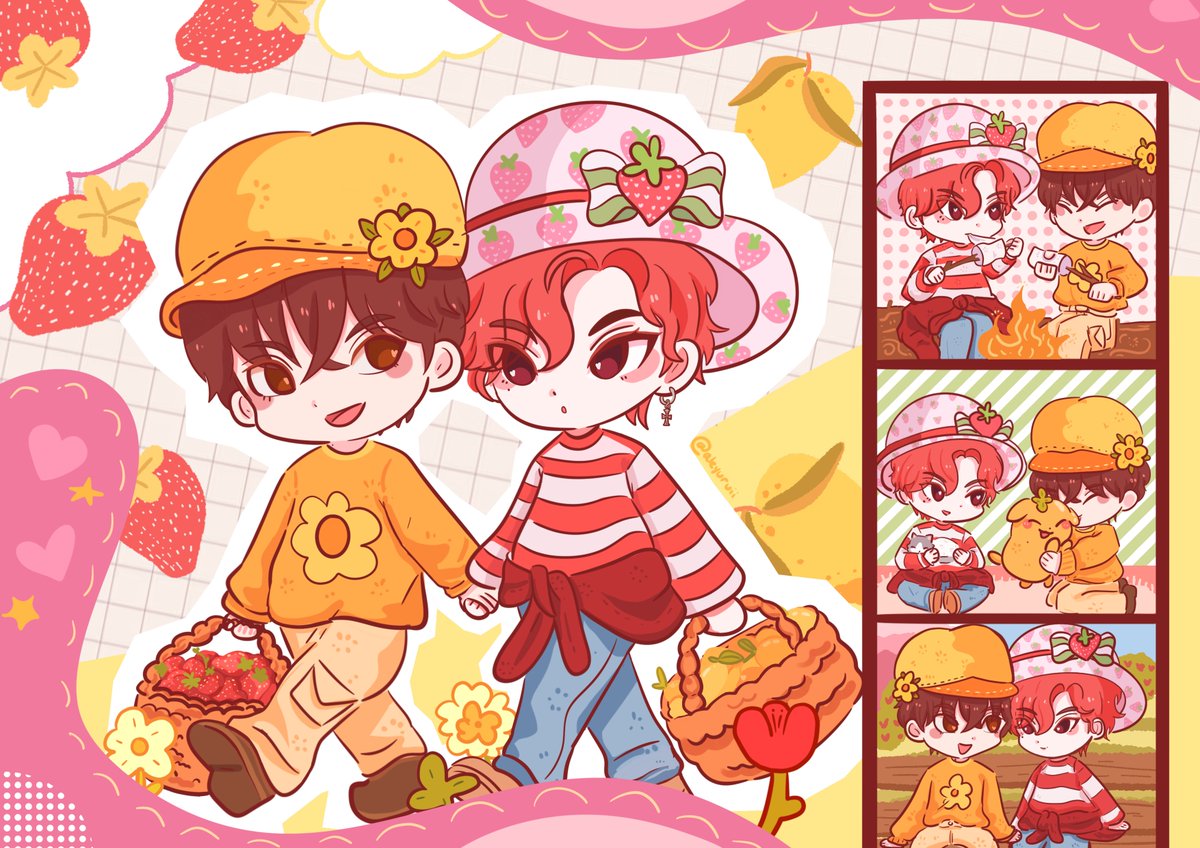 akyuruii's tweet photo. strawberrik shortcake and orange gyublossom 🍓🍊

#gyubrik https://t.co/RCN5IFC1cI