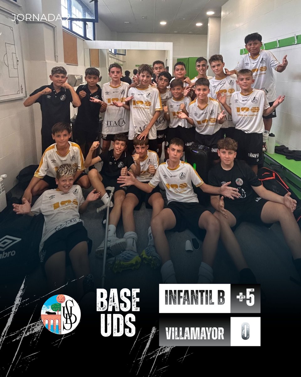 BaseUDS's tweet photo. Jornada 2 -
Infantil B +5/0 @CDVillamayor
⚽⚽⚽ Méndez
⚽⚽ Erik S
⚽ Alonso
⚽ Diego
#BaseUDS https://t.co/gMh62rZbQ7