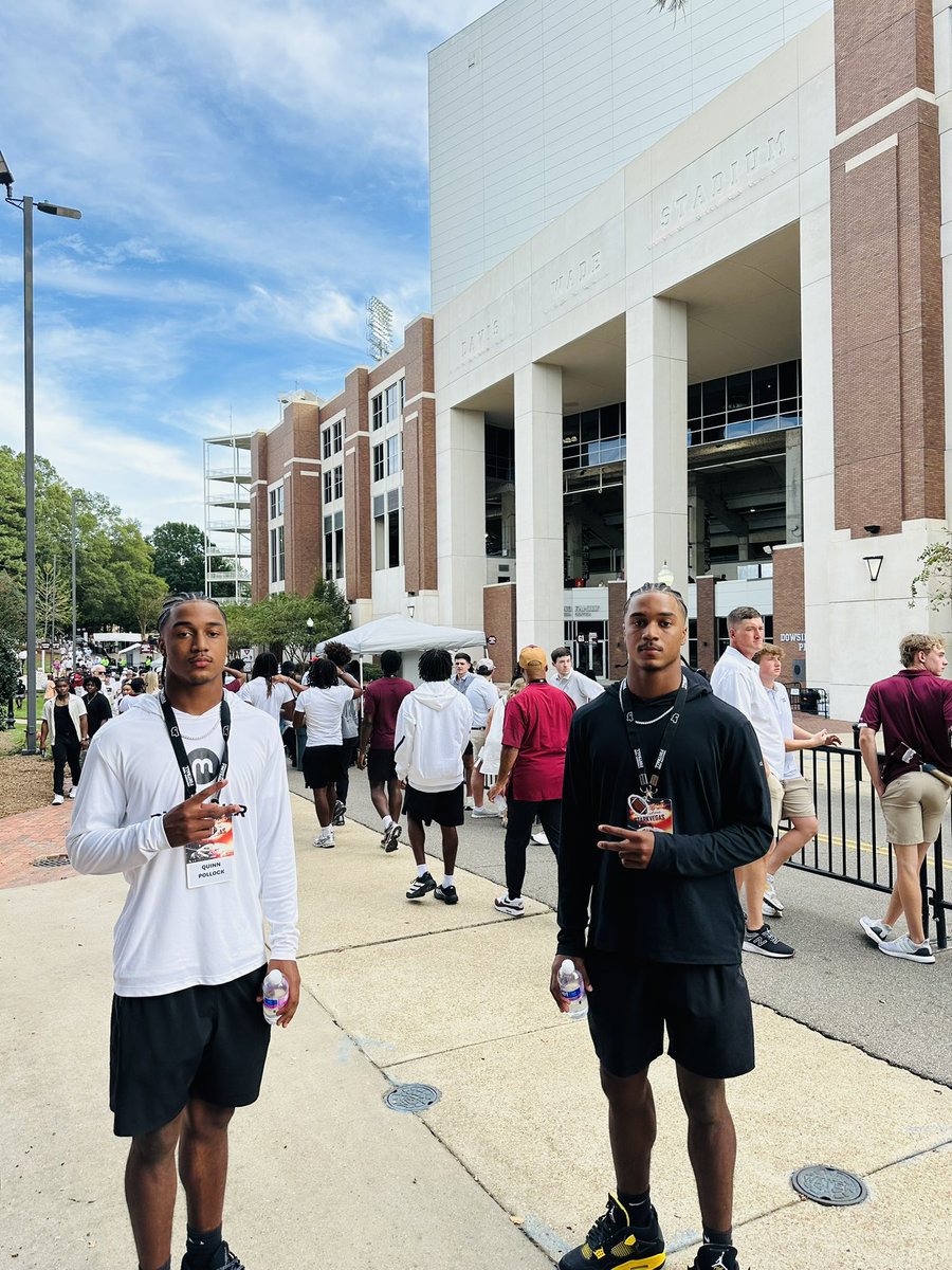 colepollock_1's tweet photo. Thanks @CoachCBell26 @_CoachKThompson @CoachUno1 and the @HailStateFB staff for a fun game day visit. The energy from the fans was crazy! Hail State! 
 @ScoutSteveR @MacCorleone74 @PaulJonesOn3 @Colintheshots95 @ChadSimmons_ @RustyMansell_ @benjaminwolk @quinnpollock5 https://t.co/CAHjQnrHKw