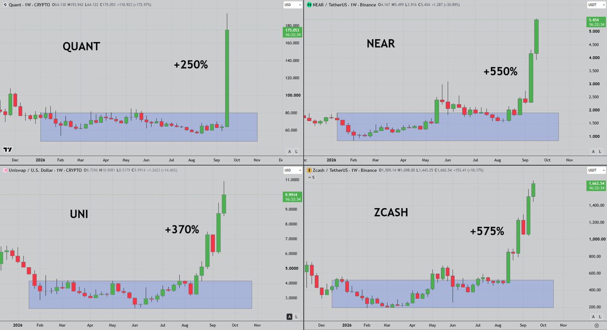 omagarjua's tweet photo. 200%, +300%, +500% en unas semanas... 🚀

La explosividad ha llegado al mercado de criptomonedas tras unos procesos de formación de suelo de manual que hemos observado y navegado a la perfección...

Ahora la pregunta que circula en la mente de los inversores incorrectamente posicionados es si seguimos estando ante una OPORTUNIDAD ÚNICA...🤔

Los gráficos NO mienten y nos dan una idea de donde nos encontramos y hacia donde nos dirigimos.

Pero no te equivoques, el camino nunca es fácil...

Hoy domingo he compartido una actualización de #Bitcoin y cripto que merece 5 minutos de tu tiempo y una reflexión...

¡No parpadees! La volatilidad ha llegado para quedarse...

Te espero... (mira el primer comentario 👇)

💚 & 🔄