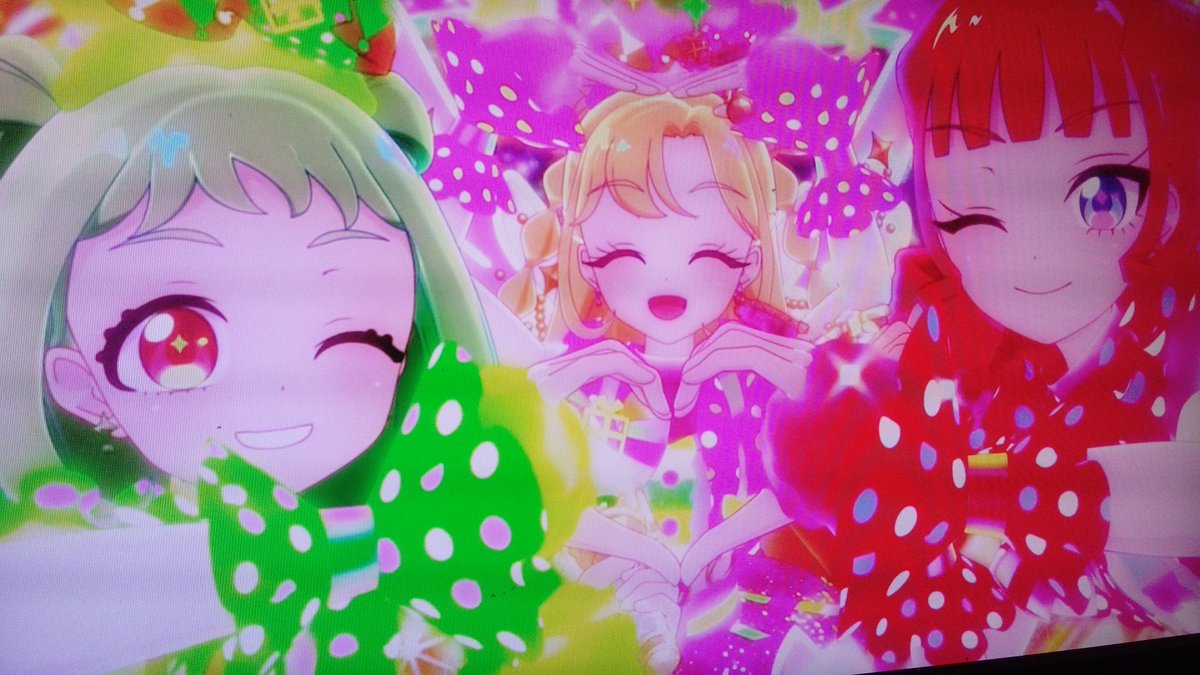 dongurimura918's tweet photo. おねがいアイプリの放送はあおいとぐみのデュエットといのりとぐみとナナの３人のアイプリライブの画像です！↓#おねがいアイプリ https://t.co/kSoNDZmwT5