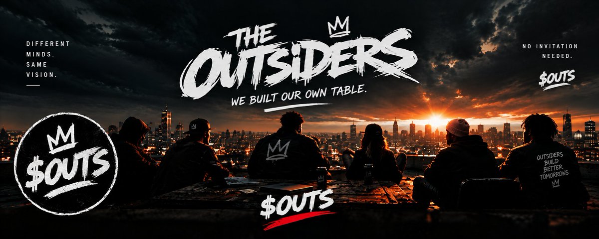 OutsidersOnX's tweet photo. @JR5_Crypto You don't have to look too far...
$OUTS is the next ticker...
Tomorrow we go live https://t.co/7bCxr1rUDP