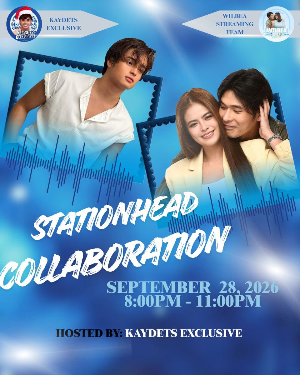 WB_Streams's tweet photo. 🚨 DAY 2 COLLAB WITH KAYDETS 🚨

Wilbears, round 2 na tayo! 🐻🩵💚

🎧 8PM–11PM
Host: KAYDETS EXCLUSIVE

Station 🔗:
https://t.co/boWdNZrQtn

Let’s close out our collab with Kaydets with a BANG! Join us again as we stream for #KDEstrada & #WilBea ✨

SEE YOU ON THE STATION, WILBEARS! 🐻🩵

#WilBea #WilBeaStreamingTeam
#Kaydets #KDEstrada