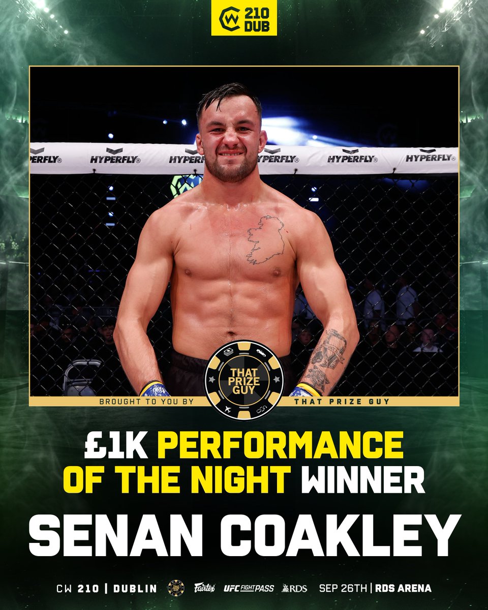 CageWarriors's tweet photo. A Performance Worthy of a Bonus @ThatPrizeGuy 💰👏

#cw210 https://t.co/9xpzqMSbEU