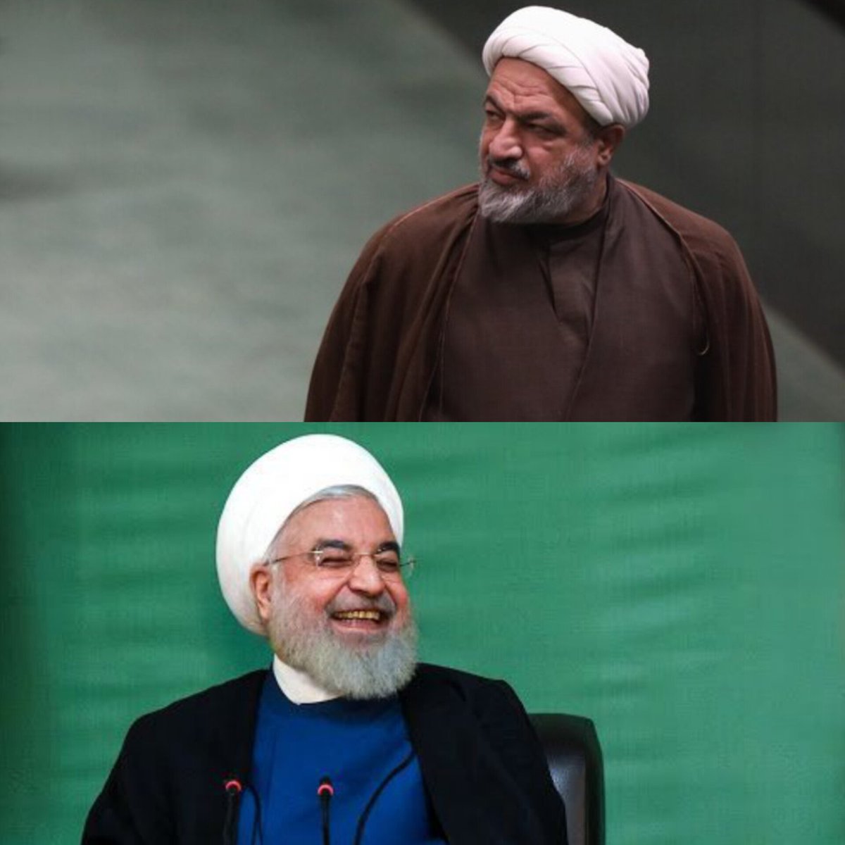 talabeh_sirjani's tweet photo. حمید رسایی میره زندان..
حسن روحانی راست راست تو خیابونا می‌چرخه!
این بود عدلِ علی؟ https://t.co/bwEFEP4CzJ