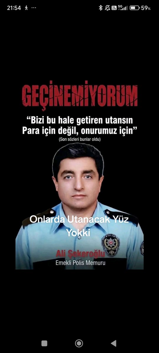 Memur_Emekli33's tweet photo. Bakın birkaç ay önce yine bir polis emeklisi
34 yıllık hizmetinin karşılığını alamadığından dolayı feryad ediyor
Daha kaç cana mal olacaksınız
Bu feryadı ne zaman duyacaksınız
Bu memur ve memur emeklisi düşmanlığınız ne zamana kadar sürecek
Memur ve memur emeklisi devletinin emrinde devletinin hizmetinde, Cumhurbaşkanı Recep Tayyip Erdoğan'ın deyimiyle saçını milletine hizmet yolunda ağartmış ama emeklilikte siyasetçinin, iktidarın, muhalefetin popülizmine kurban edilmiş
2 buçuk milyon memur emeklisinin seyyabaşta olmak üzere periyodik kayıplarını ne zaman telafi edeceksiniz
@Akparti @RTErdogan @tcbestepe @TC_icisleri @mustafaciftcitr @AYMBASKANLIGI @adalet_bakanlik @abakingurlek @isikhanvedat #EmekliMemur
#MemurEmeklisineAdalet
