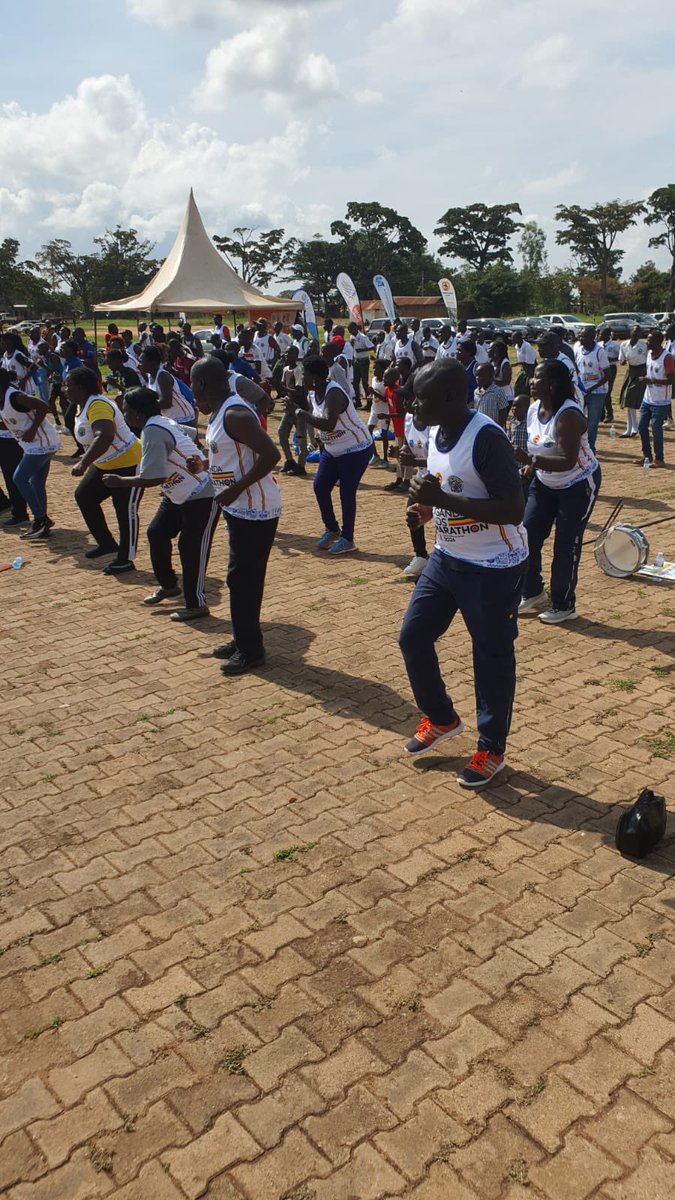 aidscommission's tweet photo. Warm up in Gulu City this morning for the Uganda AIDS Marathon 💪🏾🏃🏾‍♀️🏃🏾🏅

#EndAIDS2030Ug 
#RunForHopeActForLife https://t.co/4CcEeO9cBa