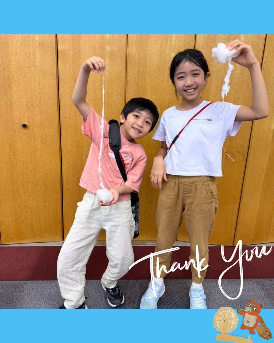 akashibunpaku's tweet photo. 【開催報告｜ミュージアム体験プログラム2026】
9月19日(土)、第1回ミュージアム体験プログラム「糸車で糸をつむぐ体験をしよう！」を開催しました！✨

使ったことのない民具に苦戦している様子でしたが、糸が紡げた時の笑顔が非常に印象的でした。

ご参加いただいた皆様、ありがとうございました！ https://t.co/eOwkbWCSvU
