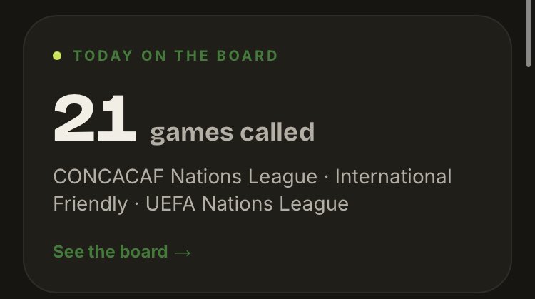 WeCalledItApp's tweet photo. Club football may be on pause but the predictions don't stop.
International football is now LIVE on WeCalledIt!
We've got 21 matches on today's board, featuring the UEFA Nations League, CONCACAF Nations League, and International Friendlies.
#WeCalledIt #FootballPredictions https://t.co/Qxyo8uudC0