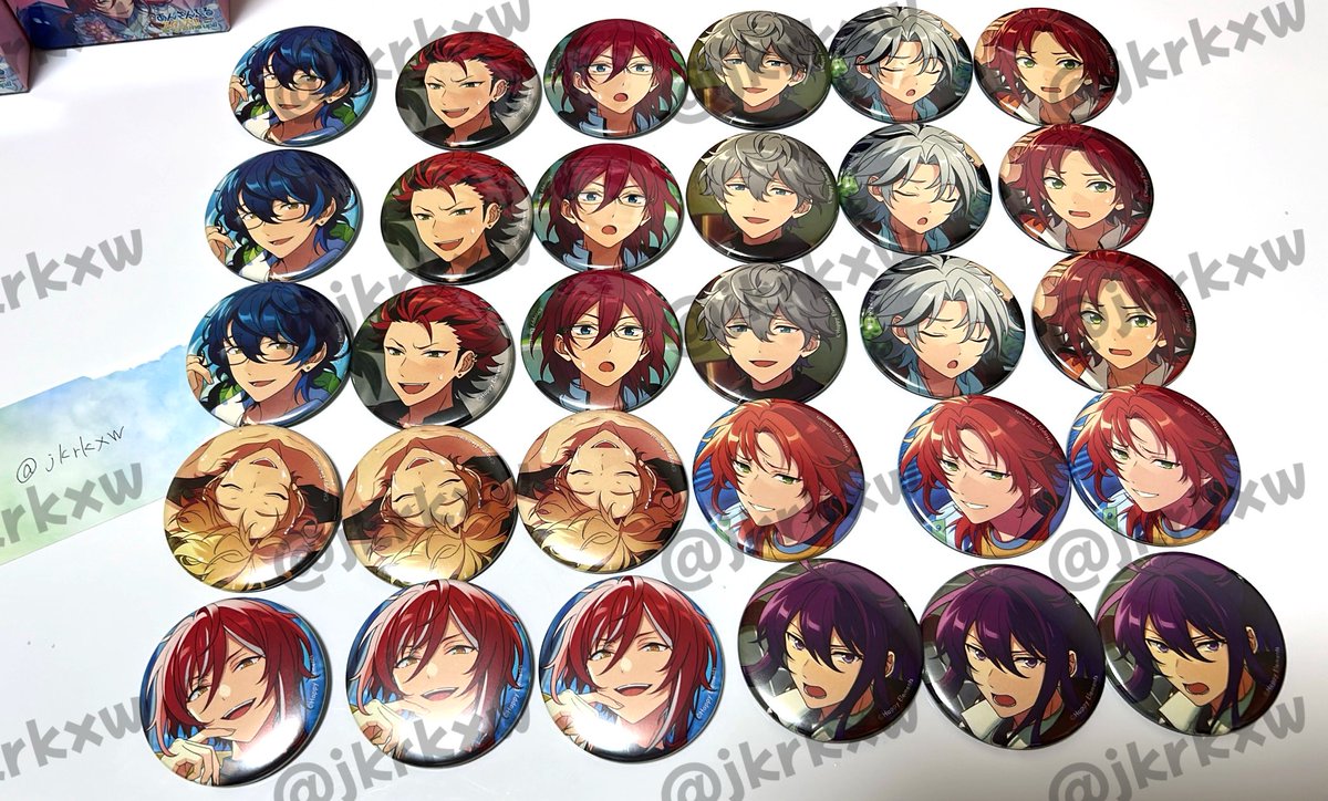 jkrkxw's tweet photo. 【交換】あんスタ あんさんぶるスターズ
コレクション缶バッジ  2026 Jun. 
casual / idol

idol 15 BOX 
casual 3 BOX 

«求»ジュン💙
«譲»颯馬・維吹・真・泉・レオ・真緒・つむぎ・茨・夏目・紅郎

郵送交換希望
初回お取引のため先送り可能です🌻
検索からも気軽にお声がけ下さい🙇🏻‍♀️ https://t.co/bwnWGaCafR