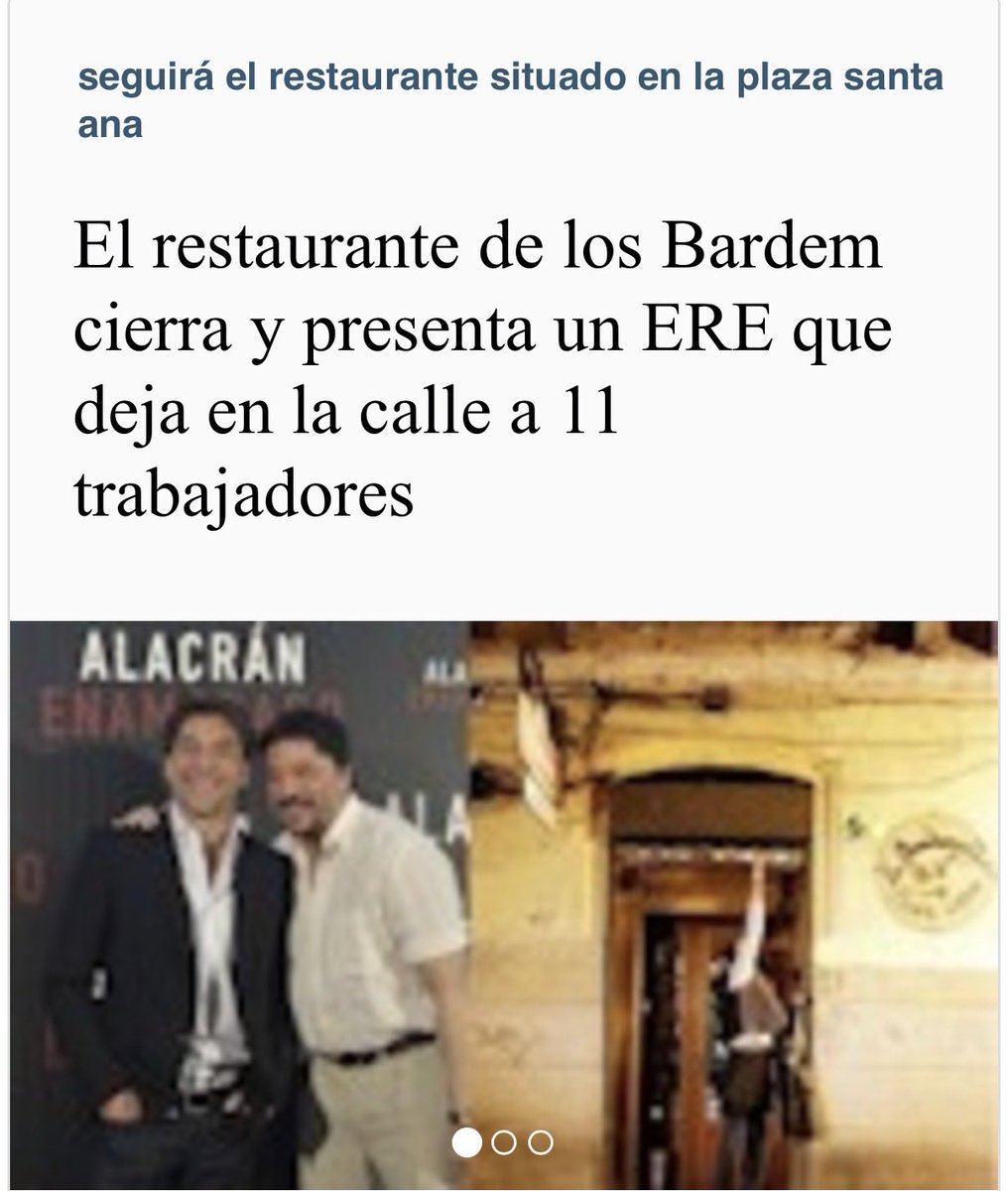 AlvaroMendoc's tweet photo. @carlosbardem @InquilinatoMad Llama a Paquita para que vaya a la acampada!!!

Ya que estás tan tan enterado de las cosas!!!

Y que nadie note ni sepa que la familia Bardem, multimillonaria, despidió con un ERE a los trabajadores de su restaurante!

Que nadie lo sepa no vaya a ser que se den cuenta…!! https://t.co/sDqYZmB2ub