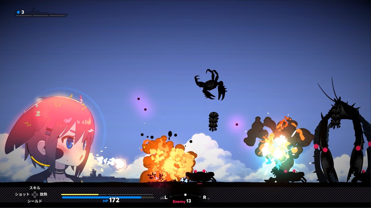 PicoGames_off's tweet photo. 巨大少女vs大怪獣の艦砲射撃ディフェンスゲーム「大海獣少女防衛戦」ストアページをオープンしました！

大海獣「オルカ」と共に怪獣から自国を防衛するゲームです。倒した怪獣を捕縛し体の構造や時には体内に侵入して調査を行い、全怪獣に打ち勝つ事が目的です。
https://t.co/dIlQAEudLW https://t.co/gJ5bcNdau3