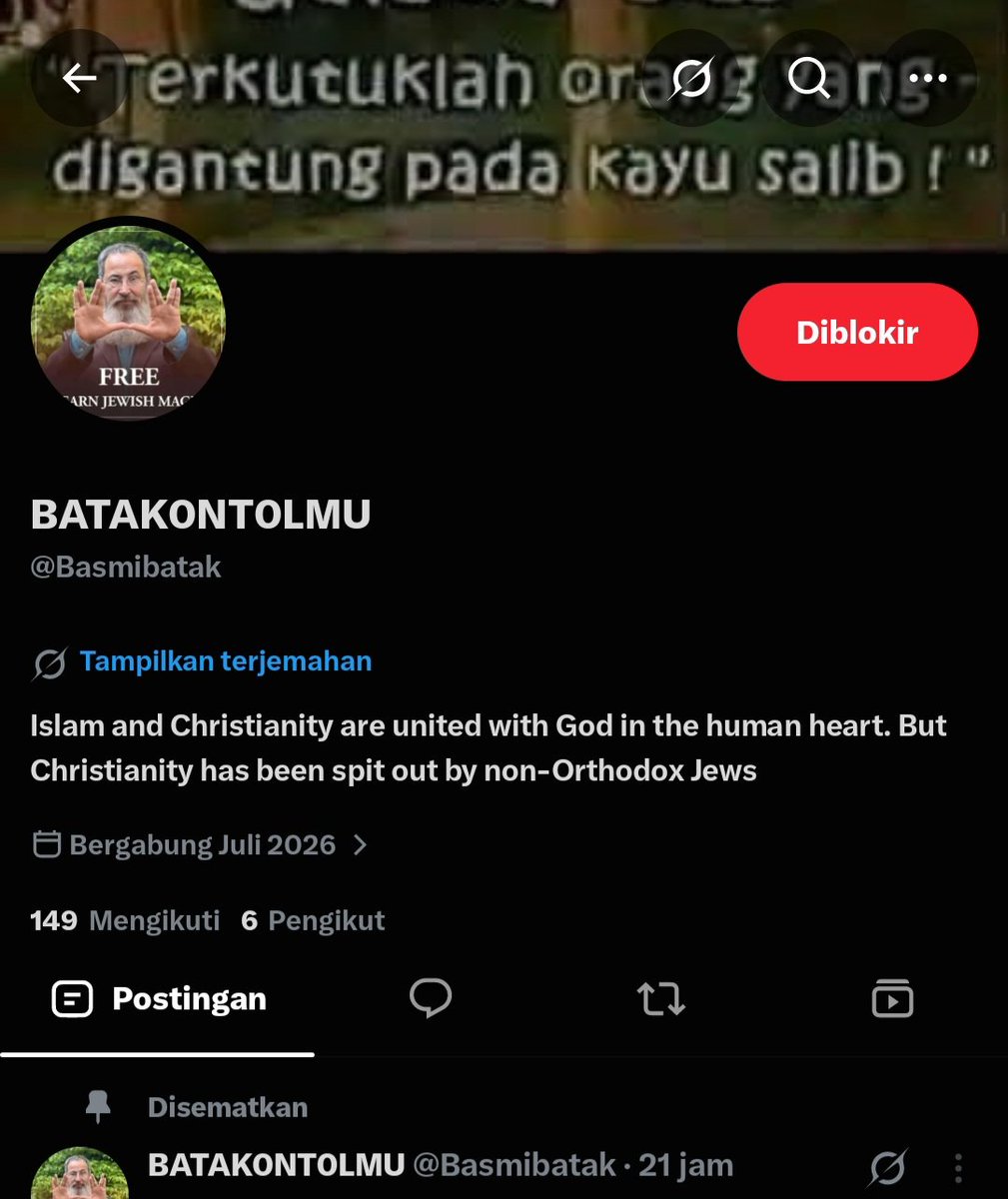 MMnabiPALSU's tweet photo. Manusia Rasis 👇👇👇
BOCAL( bocah tolol) siluman Tua Bangka   dajjal
👇👇👇

https://t.co/P24FaoPwV2   tolong report akun  BOCIL Pembenci Kristen Batak
TUAK🍻🍺🍻🍺🍻

#KristenBatak  #SukuBatak  #PerantauBatak
#BatakToba #KeluargaBatak #BatakKristen https://t.co/pyuGcob6MG
