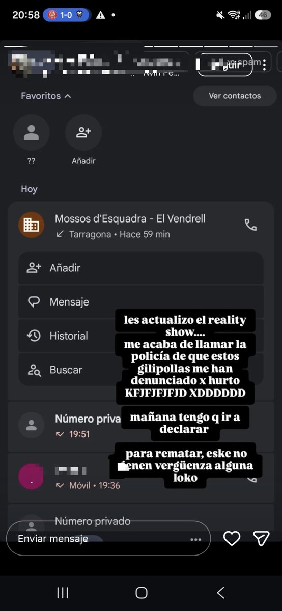 avisocroketas's tweet photo. Y ahora, actualización de lo de ayer: ella misma publicó que los Mossos la habían llamado por la denuncia por hurto y que hoy tenía que ir a declarar.
No voy a adelantar qué va a pasar ni sacar conclusiones. Simplemente dejo aquí lo que ella misma publicó y cito el contexto arrib https://t.co/vdIuT8aMxJ