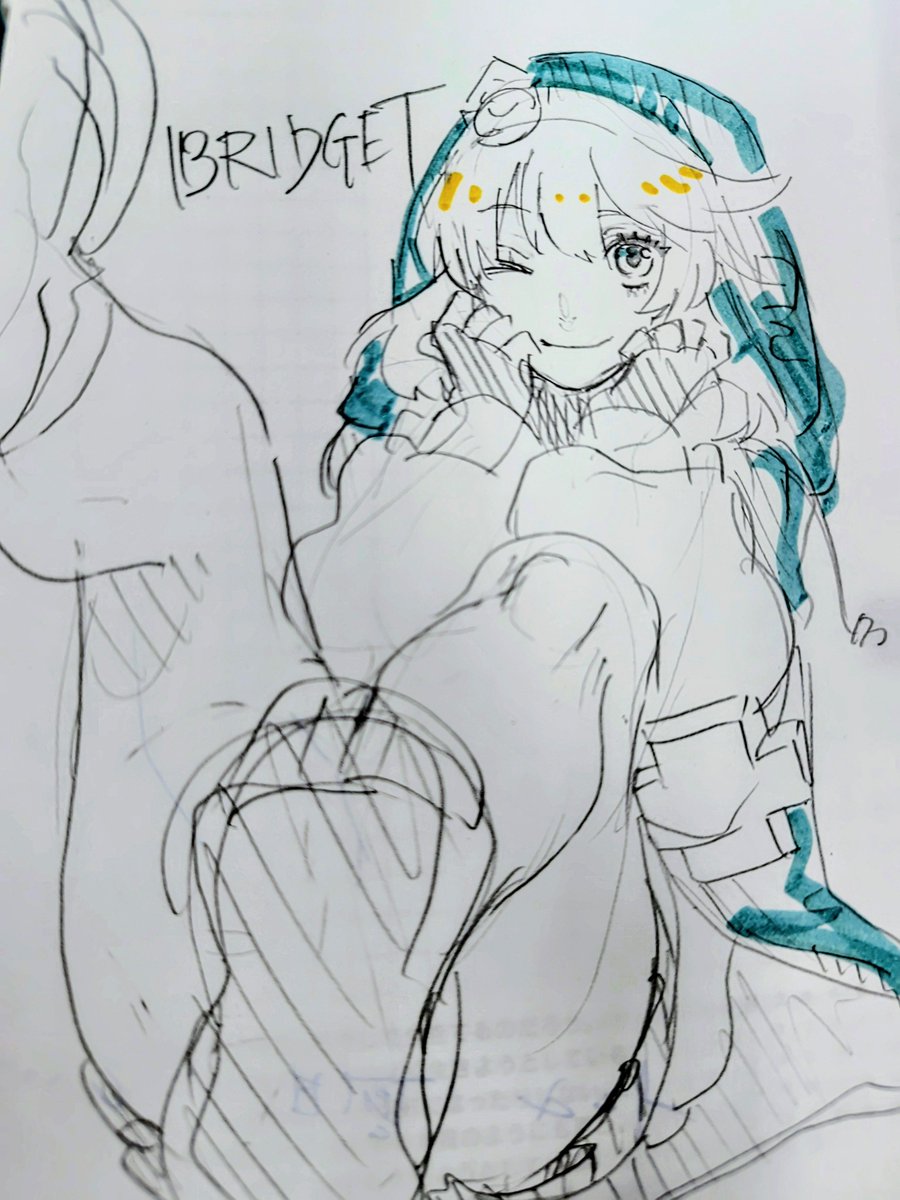psstamp's tweet photo. 落書きブリジット https://t.co/WnR0djwuKF