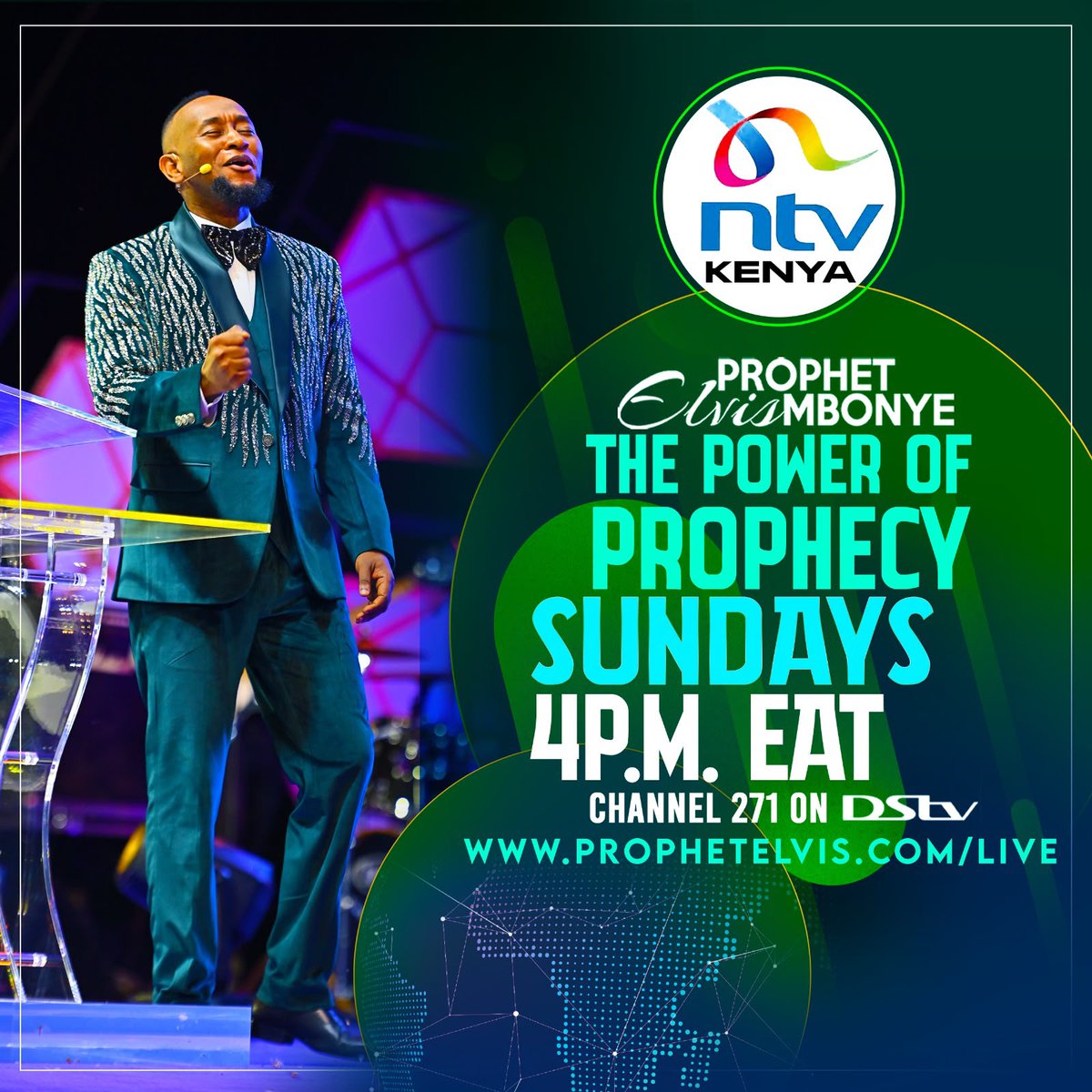 ntvkenya's tweet photo. TIME UPDATE: Don’t miss a powerful episode of The Power of Prophecy with Prophet Elvis Mbonye, this Sunday at 4:00 PM on NTV Kenya.

Set your reminder and tune in for an inspiring hour of faith, prophecy and insight.

#ProphetElvisMbonye https://t.co/JVi8HA8pEj