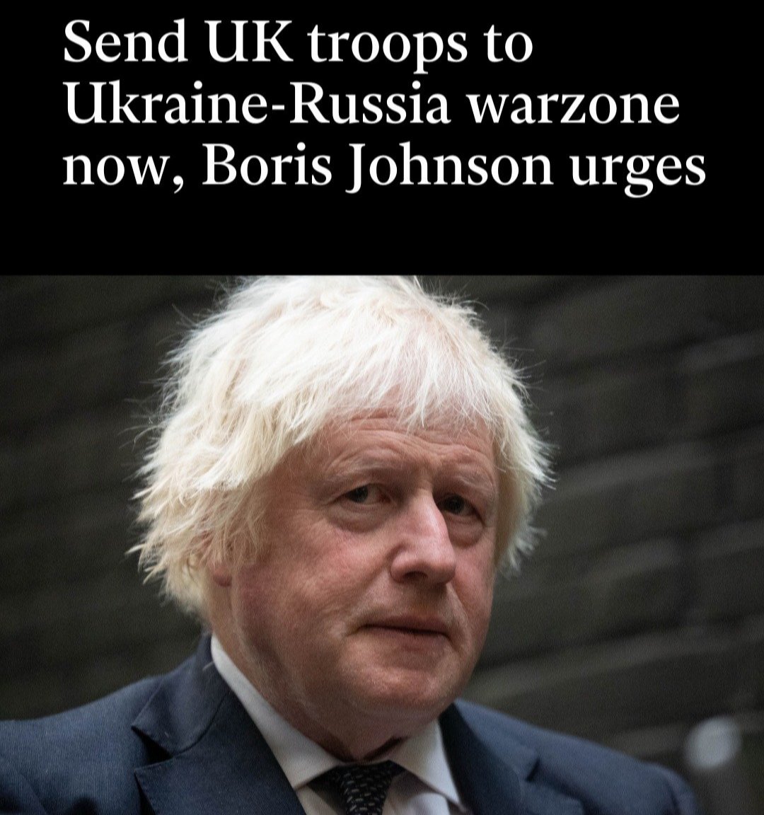 tykestakeonit's tweet photo. War criminal Johnson wouldn't bat an eye lid if UK troops die in a pointless war.
As long as he profited from it. https://t.co/swCFPcTWUA