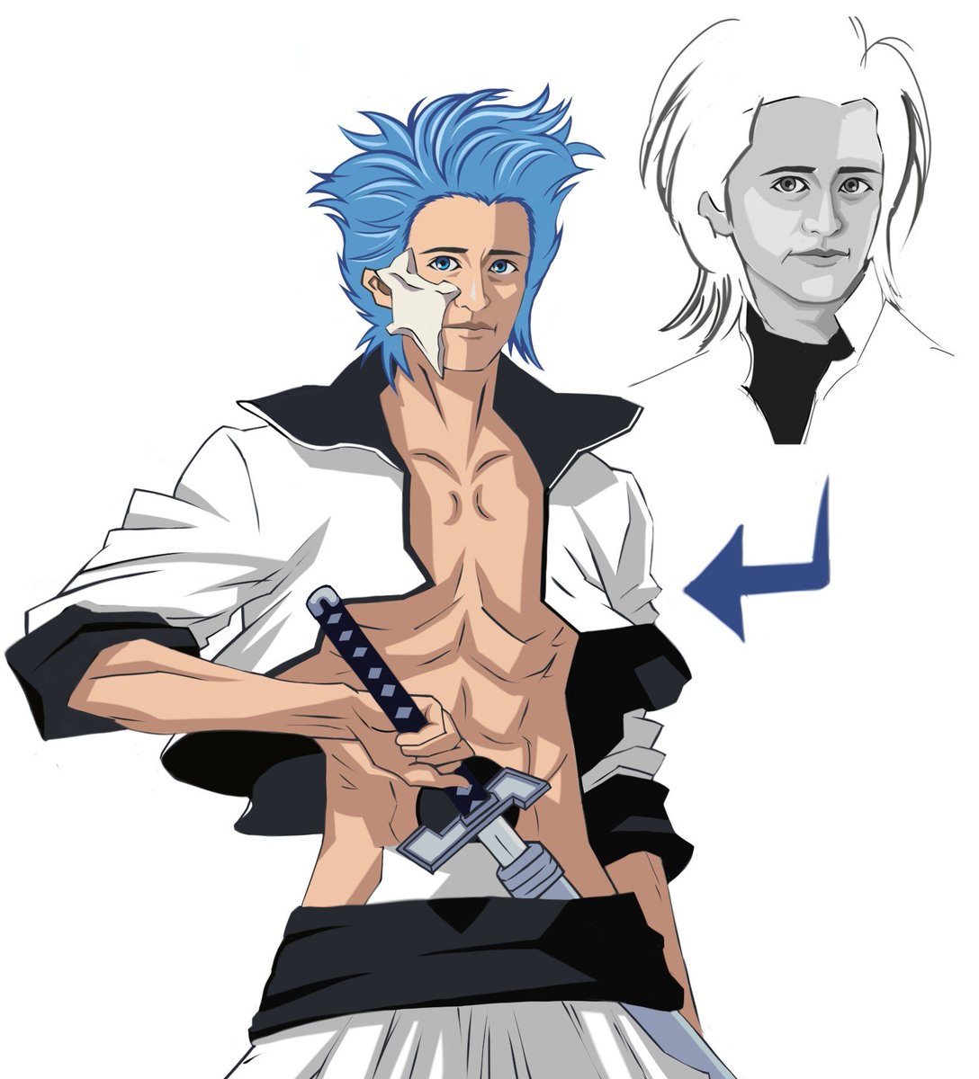 Triplet_Madness's tweet photo. 〈広石武彦 × グリムジョー〉描きました🎨🖌️
#upbeat #広石武彦 #BLEACH https://t.co/RU7gS1rYgD