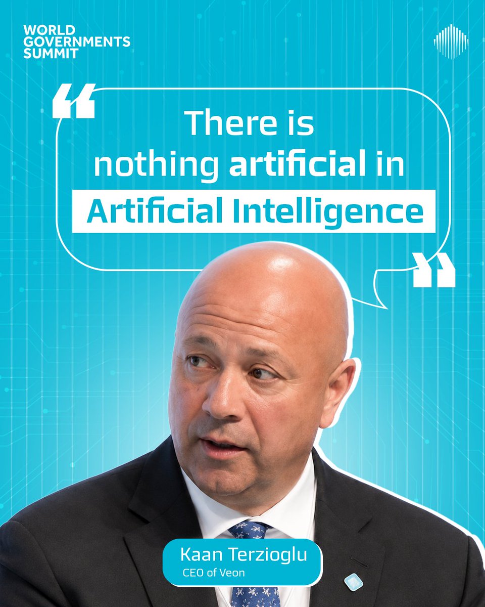 WorldGovSummit's tweet photo. AI isn't about making technology more complex; it's about making it more useful.  

@Kaan_Terzioglu, CEO of VEON, shares why the real opportunity lies in using AI to solve everyday problems and make essential services more accessible.  

Watch the full conversation - Link: https://t.co/Q215i0kQ6r