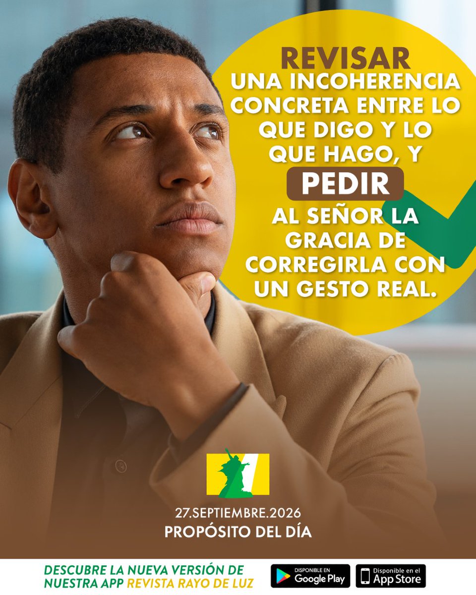 rayodeluzrd's tweet photo. La coherencia se construye cuando nuestras acciones confirman aquello que decimos creer. 😌 Que la fe no se quede en palabras bonitas, sino que se traduzca en decisiones reales que hagan visible el Evangelio. 📖
 
#PropositodelDia #RevistaRDL #RayodeLuz https://t.co/0qUO3ii9cz