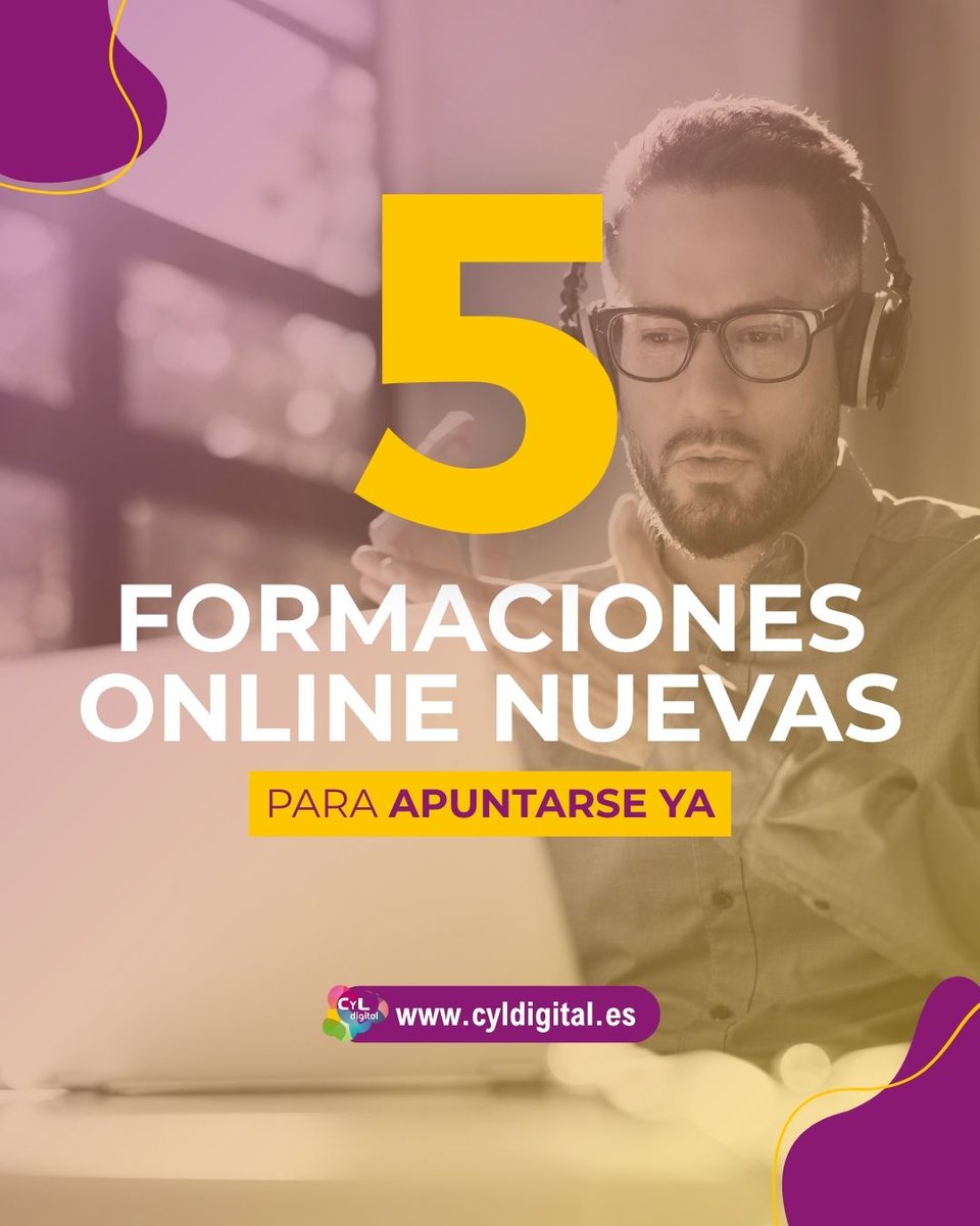 cyldigital's tweet photo. 💡 ¡5 nuevas formaciones gratuitas de CyL Digital para impulsar tu perfil digital!

✅ 100% online y gratuito
🖱️ ¡Inscríbete ya y mejora tus competencias digitales con formación de calidad!

Todas las formaciones aquí: https://t.co/HjaghAorbF https://t.co/HdlcZDxNuW