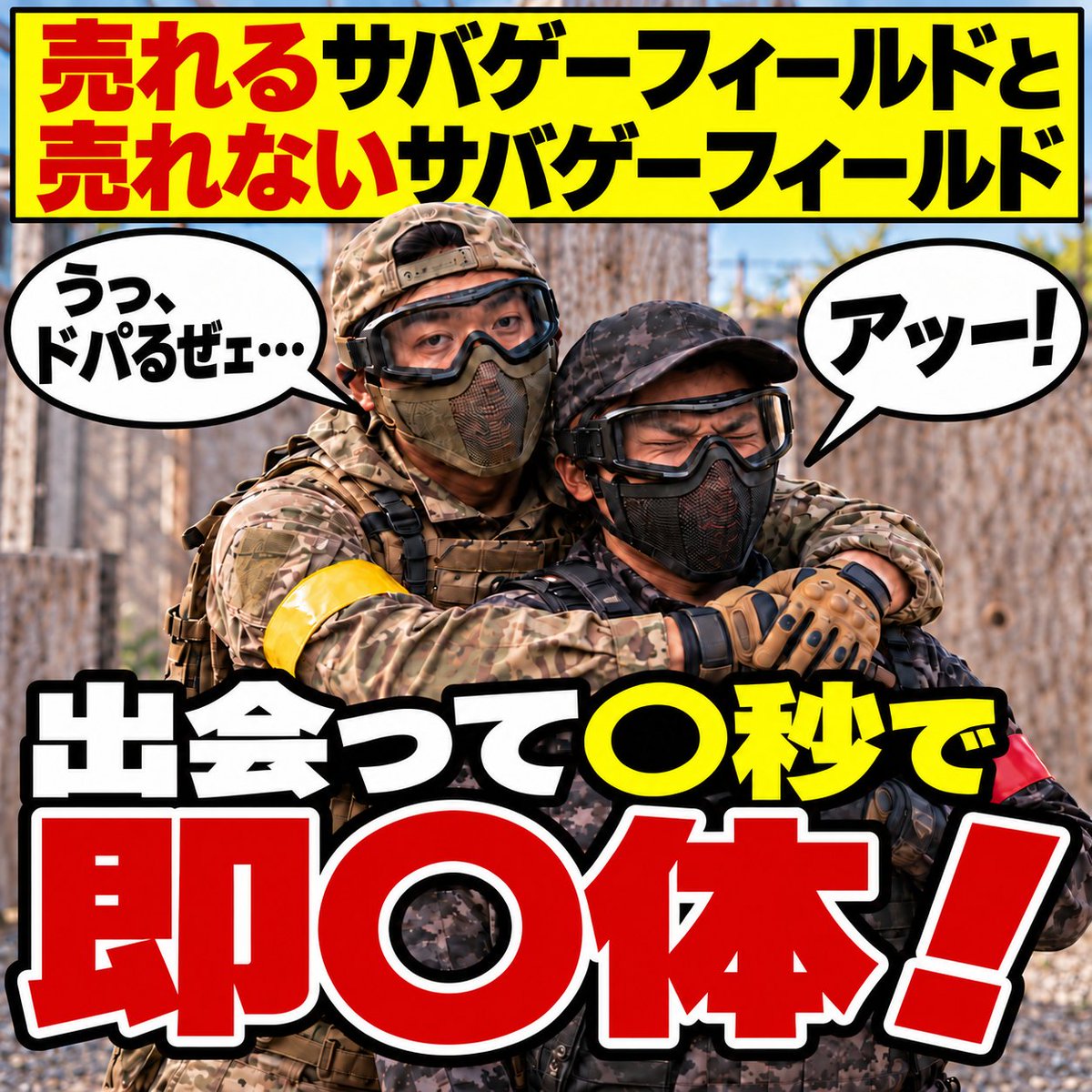 daimondanchou's tweet photo. 【売れるサバゲーフィールドと売れないサバゲーフィールド】
という無料記事を書きました

ドパガキ化したサバゲーマーに適応できないフィールドは淘汰される

学ぶべきは「出会って〇秒で即合体！」

ゲーマーの所得や社会構造の変化も読み解きます

皆さんどう思いますか？
https://t.co/XzzezjrAty