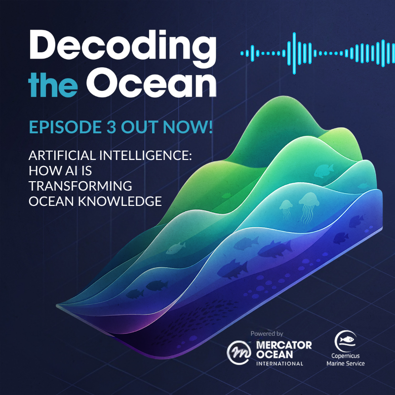 CMEMS_EU's tweet photo. New Episode Out Now! #DecodingTheOcean episode 3 explores the role of #AI in furthering #OceanData collection and accessibility, improving #Ocean understanding and forecasting and pushing forwards #OceanAction.
Featuring 4 expert guests, the episode is available online and on Spotify.
🎧https://t.co/ei6wdtaYe0