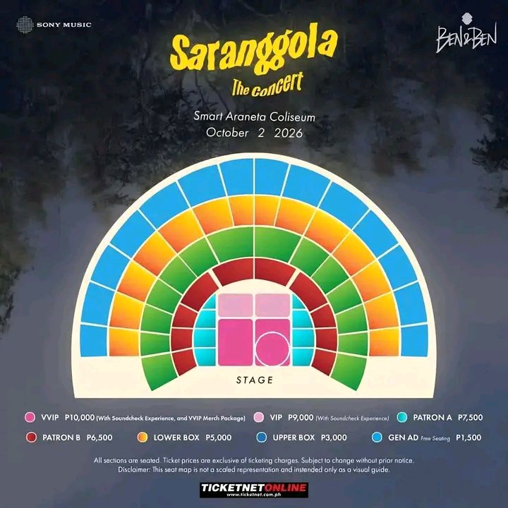 sarahlopezjo's tweet photo. FOR SALE: BEN&amp;BEN — SARANGGOLA: THE CONCERT

October 2, 2026
3 tickets Gen Ad

📲 Transaction: Ticket can be securely transferred/sent through eTix.

Please send me a message.if interested
#saranggola
#manilaconcert
#SaranggolaTheConcert #PEPConcerts #PEPSocial #PEPAly https://t.co/G36BVhg6EU