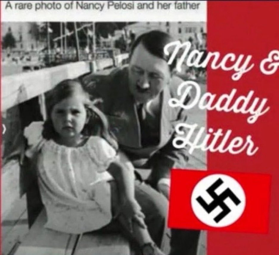 ExposingEvil704's tweet photo. What if I told you that…

Hitler was a Rothschild, and at the end of World War II, Hitler didn't die in a bunker with Eva Braun, as official history and mainstream media reports.

Instead Hitler and Eva settled in Argentina, with help from the U.S. government, and Hitler died an old man there in... 1962. 

During his last days, Hitler established the Fourth Reich in the United States, via Operation Paperclip from 1946-1959, which enabled the Nazis to infiltrate its government and intelligence agencies at the highest-levels.

Hitler had 5 children, boys and girls, indistinguishable from each other, because they were all... ANDROGYNOUS. 

1. Angela Merkel: Germany's longest-serving Chancellor. 

2. Theresa May: Prime Minister of the United Kingdom. 

3.  Dalia Grybauskaite: President of Lithuania. 

4. Nancy Pelosi: U.S. Democrat and Speaker of the House.

5. Klara Hitler, mother to Adolf, was a prostitute, undercover CIA agent, and the illegitimate mother to U.S. President, Barack Obama. 

HISTORY IS A LIE…