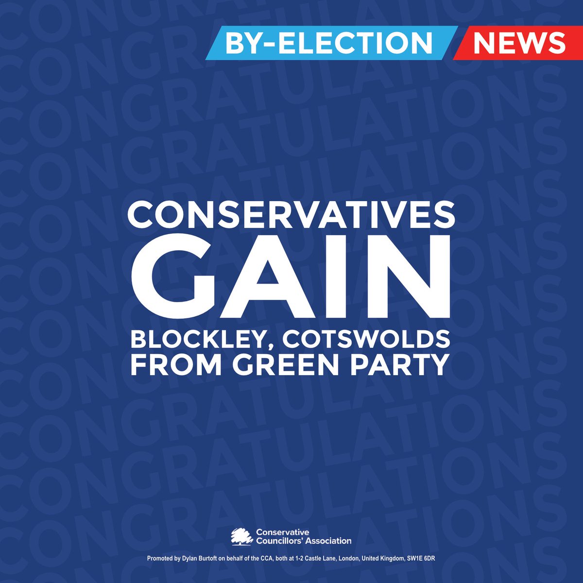 WillCalverleyUK's tweet photo. 👀 In case you missed it, the @Conservatives won THREE out of five by-elections this week. 🌳

Under @KemiBadenoch, the Conservative Party is BACK! 💪🇬🇧 https://t.co/ulha6ZY1Ml