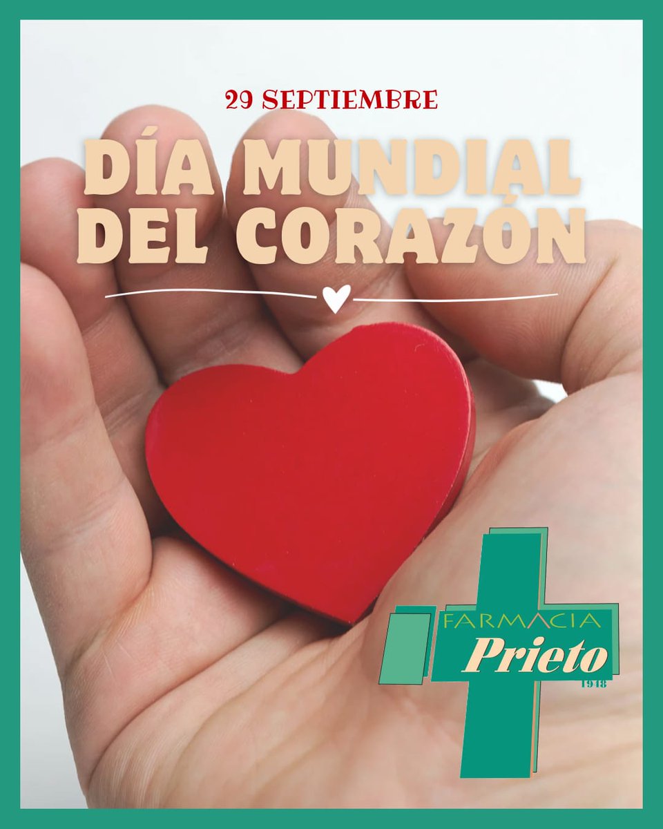 FarmaciaPrieto's tweet photo. ❤️🫀 HOY, 29 DE SEPTIEMBRE, CELEBRAMOS EL DÍA MUNDIAL DEL CORAZÓN 🫀❤️

💓 “NO PIERDAS NI UN LATIDO”

Nuestro corazón trabaja por nosotros cada día, sin descanso. 

Por eso, merece que le prestemos atención y no esperemos a que aparezca un problema para empezar a cuidarlo. ❤️ https://t.co/eajgehQCy3