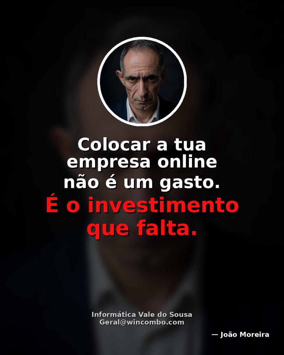 wincombo's tweet photo. COLOCAR SEU NEGÓCIO ONLINE NÃO É UM GASTO, É UM INVESTIMENTO
Fale connosco hoje mesmo:
📷 WhatsApp: 917 205 478
📷 geral@wincombo.com
📷 https://t.co/xFv97mAAAM
#CriacaoDeSites #WebDesignPortugal #NegociosOnline #MarketingDigital #PMEPortugal #ValeDoSousa #DesenvolvimentoWeb https://t.co/V14I8Q2YCF