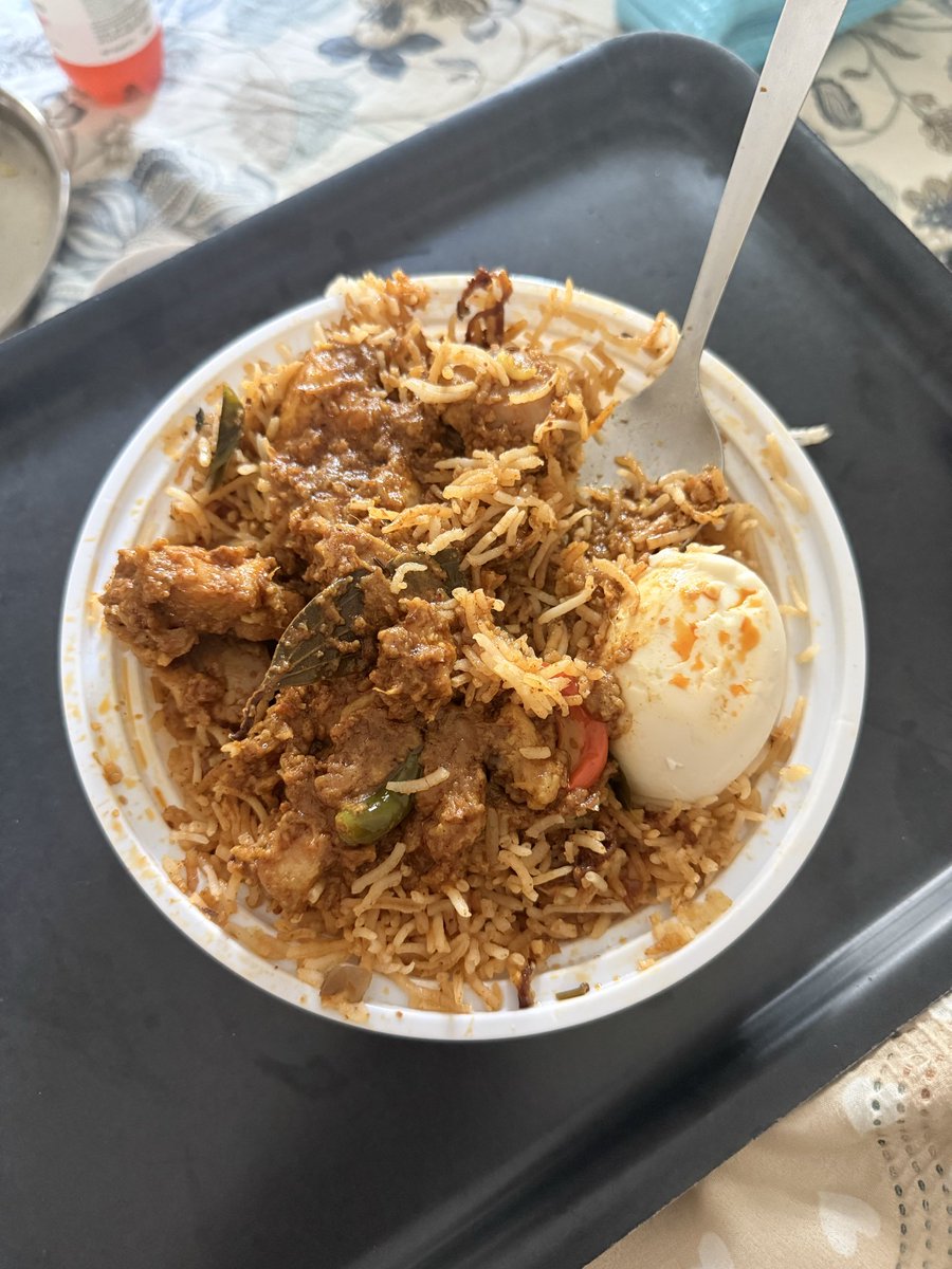 heykavsthere's tweet photo. What’s a sunday in Bangalore without a biryani? Also I have a massive appetite today due to long run🤥 https://t.co/9Y1YWSH5cd