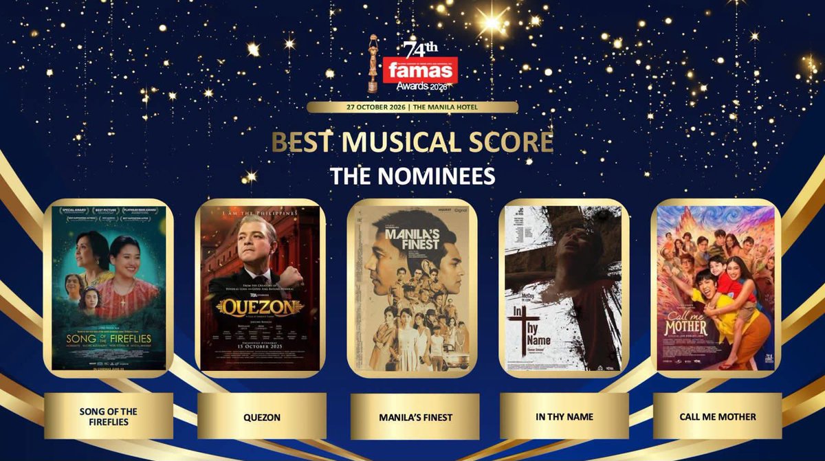 its_Morissette's tweet photo. JUST IN: "Song of the Fireflies" is one of the nominees for Best Musical Score at 74th FAMAS Awards ✨ 

©️https://t.co/oy2dN4tJl8 

@kingpalisoc @itsMorissette #Morissette https://t.co/nXvZaVGTIh