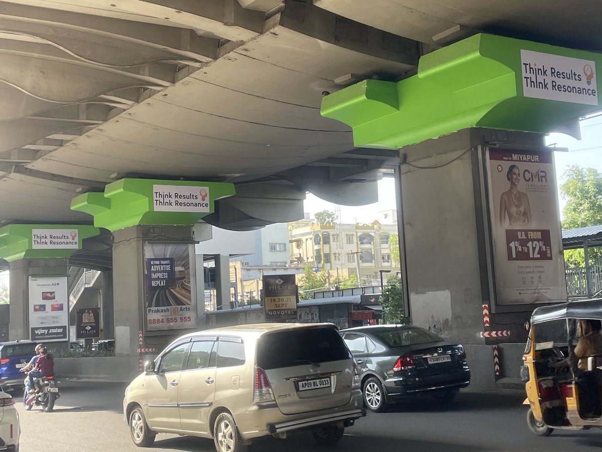 TPichhi's tweet photo. @HydMetro_rail the pillar numbers are not visible. Pl chk the ads are flashy and dominating… https://t.co/PVCaSgEa3L