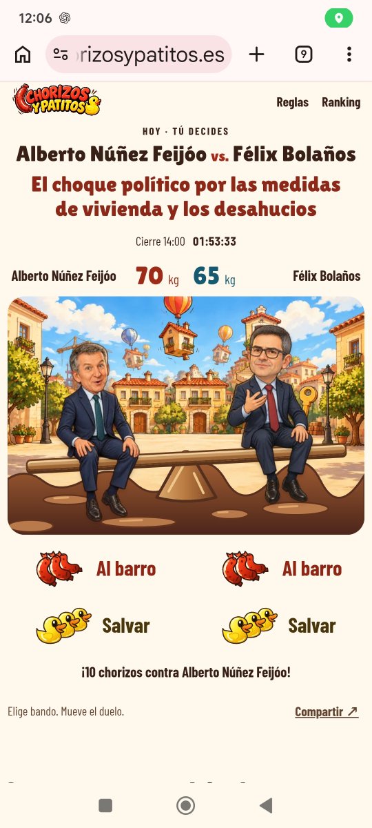 ChoYPatitos's tweet photo. @PSOE Solo quedan 2h.
Para acabar esta ronda y este duelo entre @felixbolanosg y @NunezFeijoo . Utilizaran el barro de la caida para construir nueva  #vivienda o enterrarla aún más? https://t.co/y7ruqKyBDA