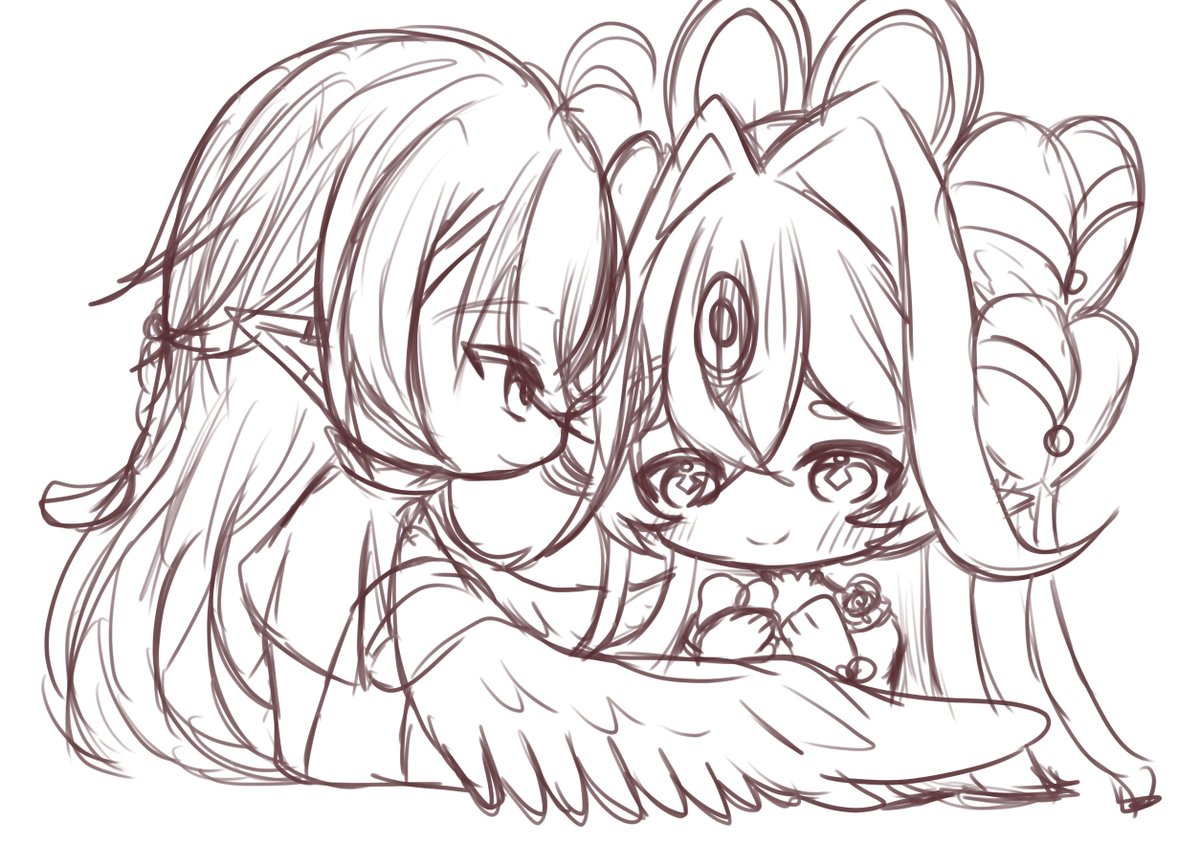 sakuragi_pi's tweet photo. 一次創作がずっと描いてたい欲で描いた落書き
郁ツヴァ https://t.co/gNgUHfTbKK