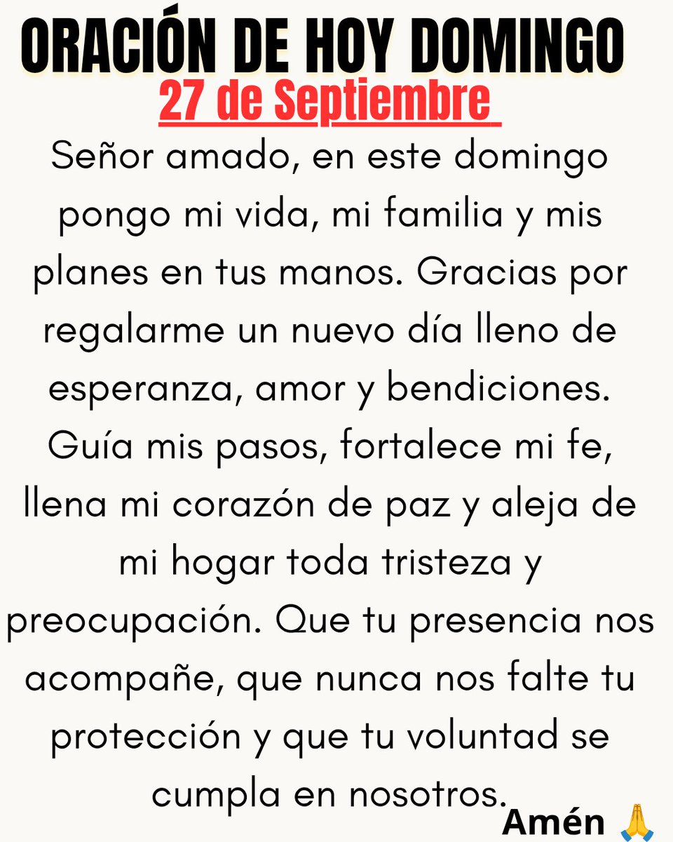 mioraciondehoy's tweet photo. Feliz Domingo ❤️🙏 https://t.co/lA3adGNArE