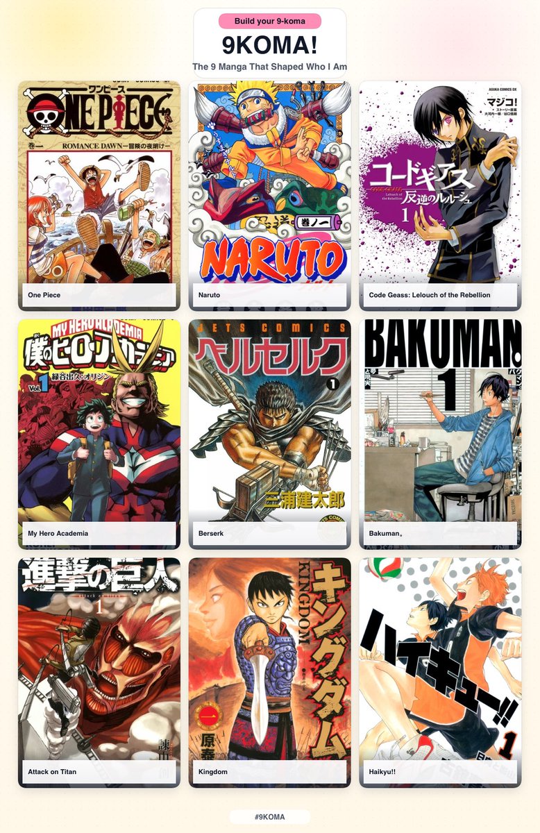 matzenox's tweet photo. Mes 9 mangas qui m’ont porté jusqu’à aujourd’hui https://t.co/A8u6jo7M9O