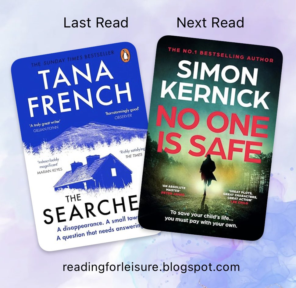 Debbie_Hart_UK's tweet photo. After a slow start, I really enjoyed my book group read, #TheSearcher by #TanaFrench. Looking forward to edge-of-your-seat suspense now with #NoOneIsSafe from @simonkernick and @headlinepg https://t.co/oMbugHfL1H