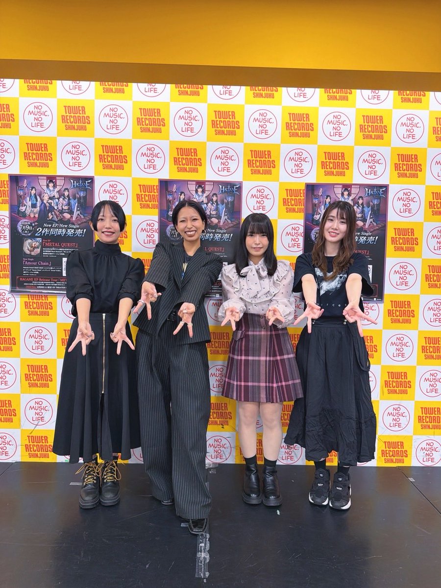 hagane_0623's tweet photo. ⚔️#HAGANE インストア⚔️
EP「METAL QUEST」インストアイベント

タワーレコード新宿店様にて開催させていただきました💿

今回でEP「METAL QUEST」のインストアイベントはラストです‼️
たくさんのご来場ありがとうございました🙌 https://t.co/RtP35TzaFn