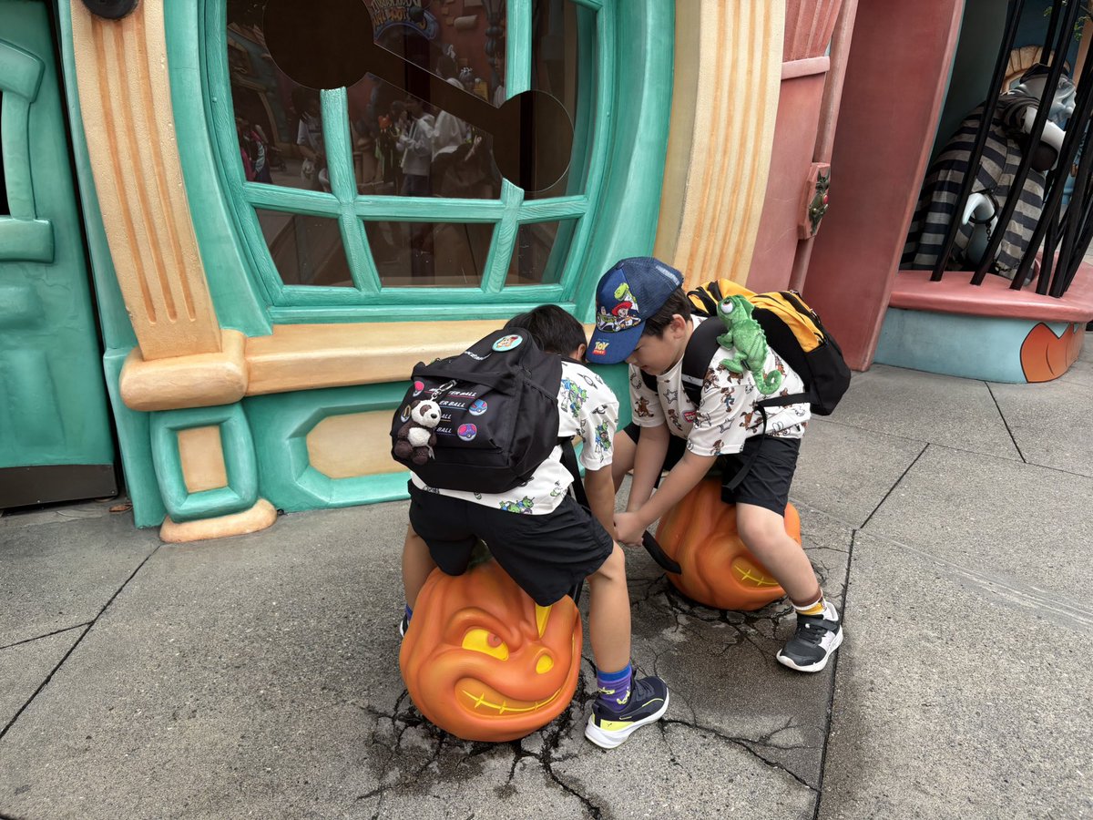 moiaia's tweet photo. ママ友と一緒に🏰🐭一日楽しかったね✌️✨なぜか園内にタヌキがいた。スティッチエンカウンターでは長男指名されて、めっちゃ名前連呼されて恥ずかしがってた😂帰りに東京駅でカービィカフェのテイクアウトとポケスト行って大満足の帰宅〜💪✨沢山歩いた！！ https://t.co/HtoIo4Tf3s