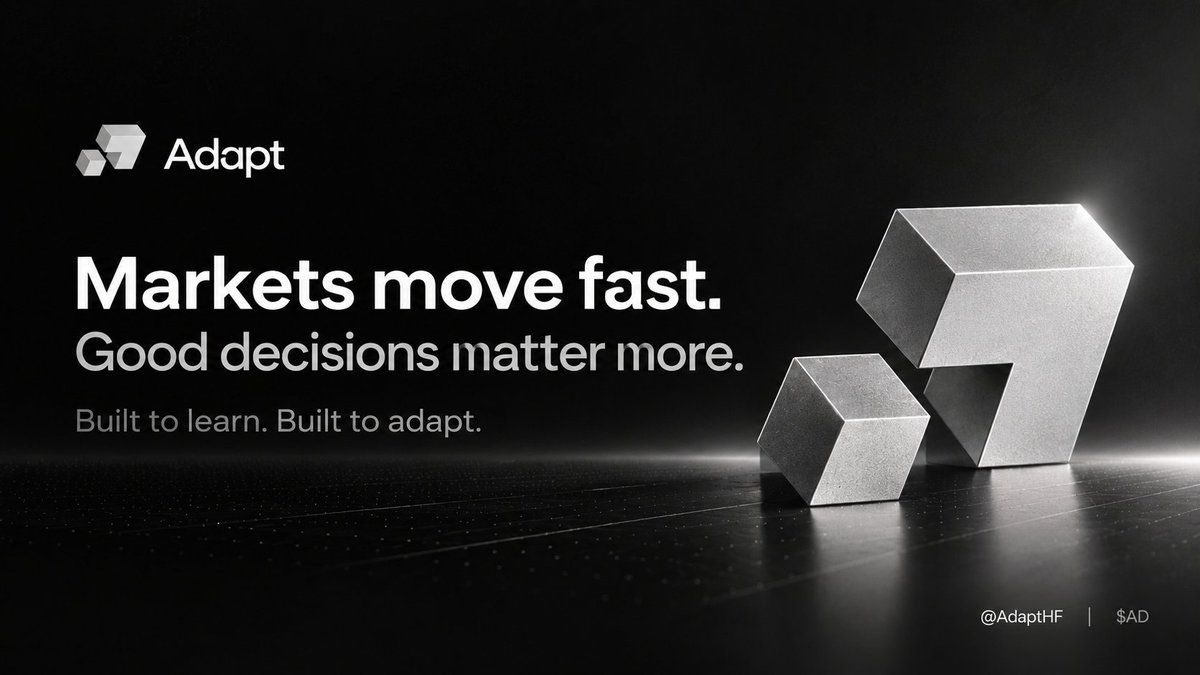 AdaptHF's tweet photo. Markets move fast.
Good decisions matter more.
AI agents shouldn’t just react to the market — they should learn from it.
Built to learn. Built to adapt.
$AD https://t.co/aCPFMdn3GF