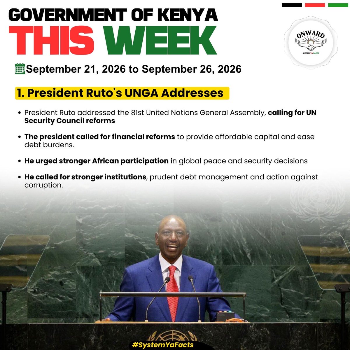 UDAdocument's tweet photo. From global leadership to protecting communities, Kenya is advancing reforms and preparing for El Niño. 🇰🇪 #SystemYaFacts 
#KalonzoInBondo 
The Ukombozi Alliance 
#UstawiKenyaBlueprint 
#EternalGloryInBrazil 
Dennis Kamau https://t.co/KIWxYpyvA1