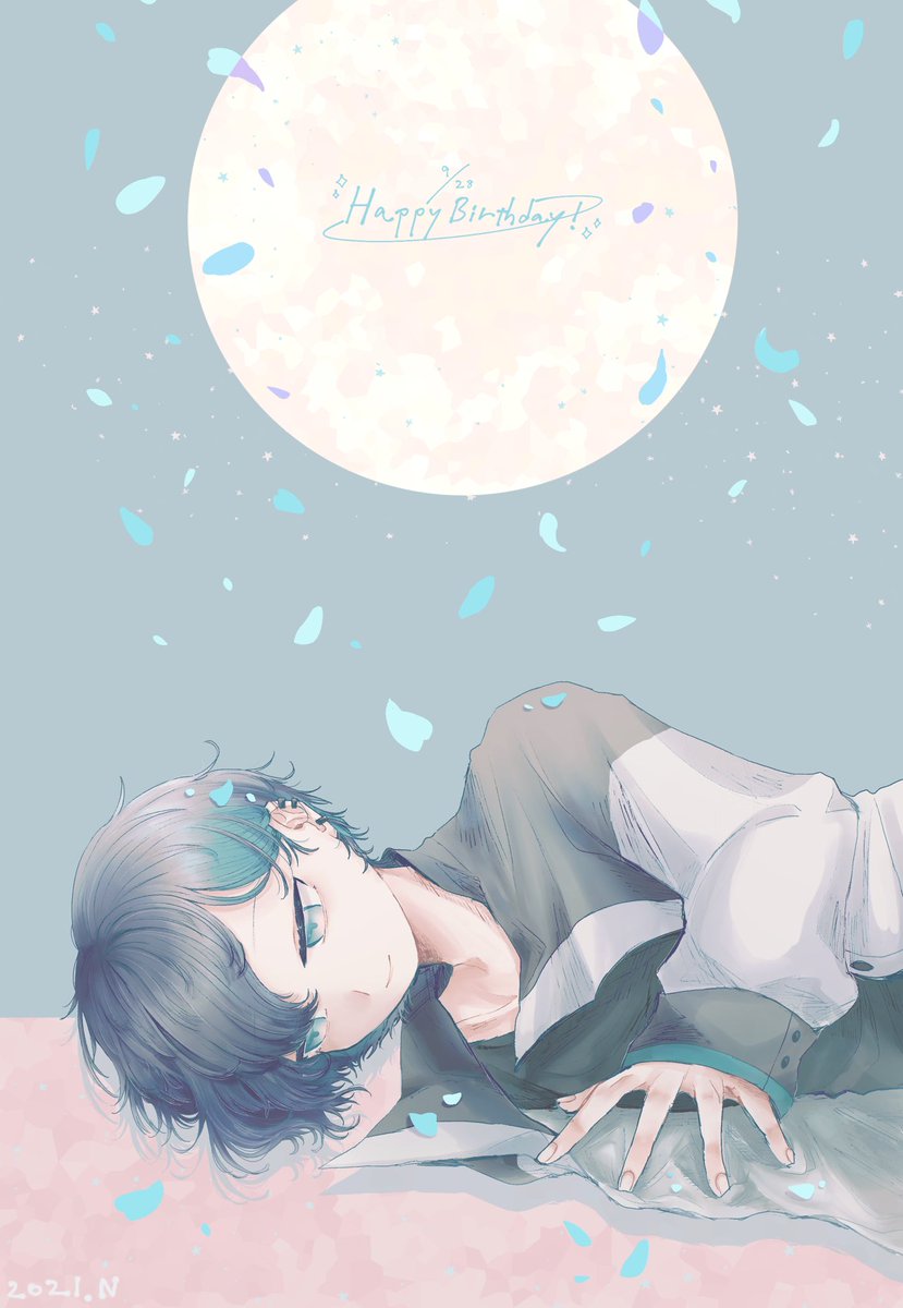 Noname_5353's tweet photo. #灰画 
#黛灰誕生祭2026

💐🌕🍰
（再掲） https://t.co/U2Vy3XtJIt