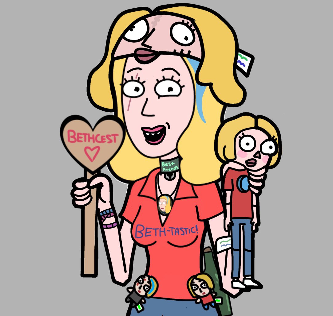 Beth_Headd's tweet photo. Narcissist Beth! She claims to be the biggest Beth head in the multiverse!…no sources can confirm this. #rickandmorty #bethsmith #bethsmith #pockeymortys #edit https://t.co/RDp1Q1Zhni