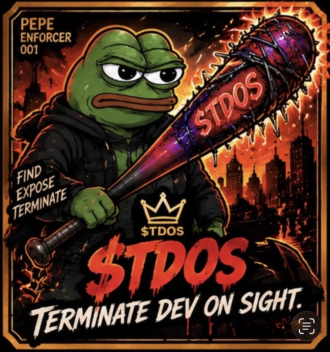 TERMINATE_DEV's tweet photo. @MarketBubble Terminate Dev NFTS coming soon …!! $TDOS 🫨🐸🐕🐈🔥 https://t.co/n0nI1ibsu2