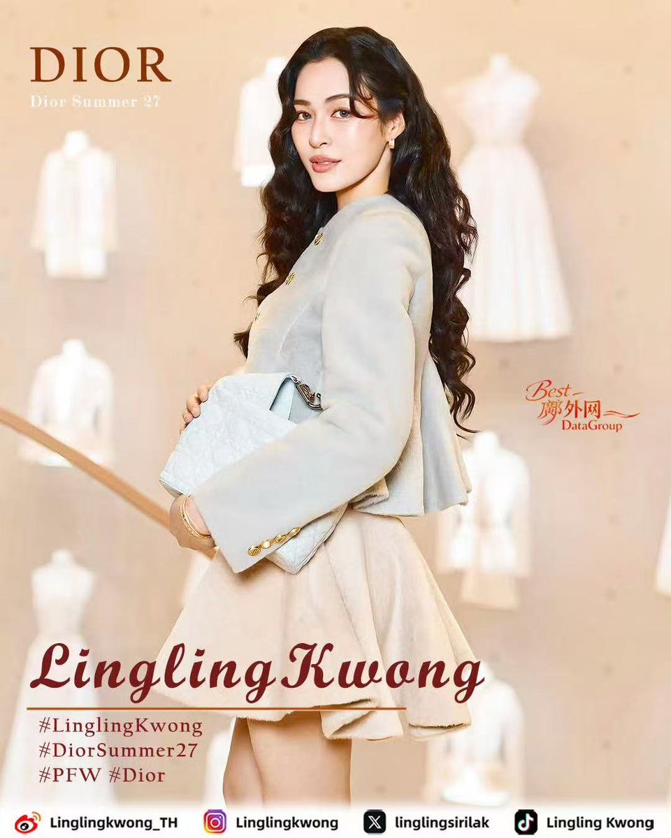 ginetta_88's tweet photo. At Paris Fashion Week, Dior Summer27 and Lingling Kwong create a dreamlike, perfect moment.

#LinglingKwong #DiorSummer27
#PFW #Dior
#LinglingKwongXDiorSummer27
@Dior @linglingsirilak https://t.co/71BqnaB1eu